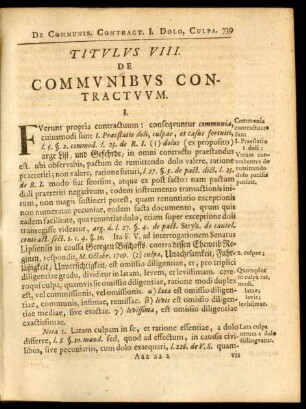 Titulus VIII. De Communibus Tractuum