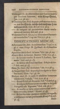 Dissertationes Medicae