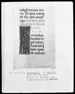 Processionale und Kalendarium — Initiale F (uit in diebus), Folio 20recto