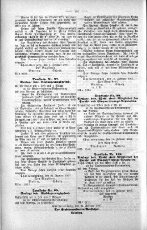 In nicht öffentlicher Sitzung (97,98,99,100.), 27. Februar 1907