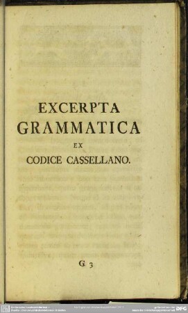 Excerpta Grammatica Ex Codice Cassellano