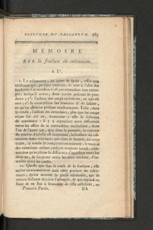 Mémoire sur la fracture du calcaneum.