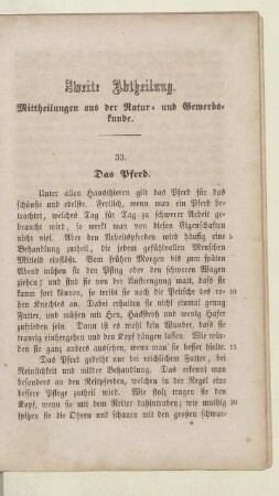 Zweite Abtheilung