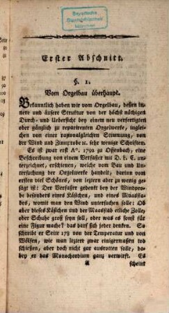 Der vollkommene Orgelmacher oder Lehre von der Orgel und Windprobe, der Reparatur und Stimmung der Orgeln und anderer Tasten-Instrumente : mit zwey Kupfertafeln