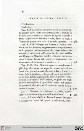 Parte II: Della serie II