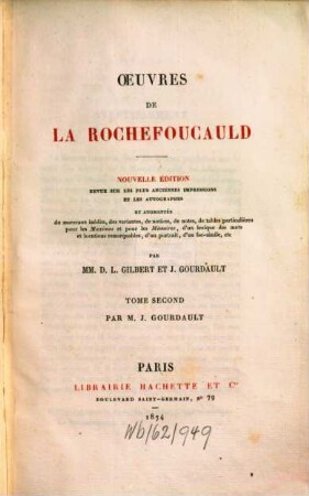 Oeuvres de La Rochefoucauld, 2. Mémoires