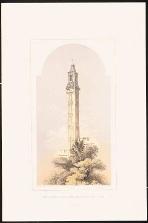 Ventilating shaft for a baronial residence: Perspektivische Ansicht (aus: Designs for Tall Chimney Shafts, 1858)