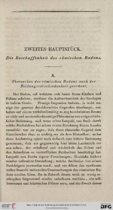 Zweites Hauptstück. Die Beschaffenheit des römischen Bodens