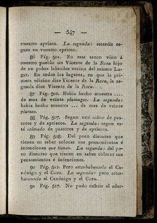 [Forsetzung Variantes de este tomo tercero]