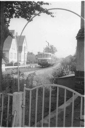 Hechingen, MAN-Triebwagen, Baujahr 1960, mechanisches Einfahrtssignal