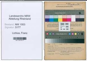 Entnazifizierung Franz Lichius , geb. 09.04.1897 (Arbeiter)