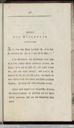 Ueber die Allegorie