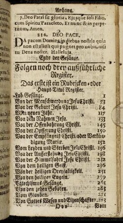 Das erste ist ein Rubricken- oder Haupt-Titul-Register.