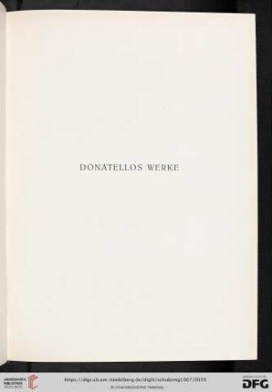 Donatellos Werke