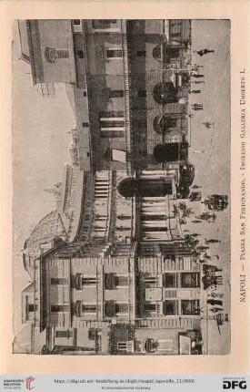 Napoli – Piazza San Ferdinando. – Ingresso Galleria Umberto I. – Place St. Férdinand – Entrée du côté de la Galerie Humbert I. – Piazza S. Ferdinando. – Entrance Gallerie Umberto I. – Hl. Ferdinand-Platz – Eintritt: Galerie Humbert I.