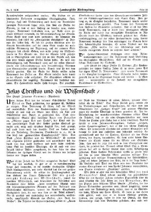 Jesus Christus und die Wissenschaft