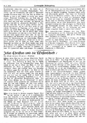 Jesus Christus und die Wissenschaft