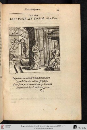 Cap. XXIX. Iobi vxor, et Tobiae