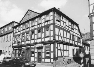 Wohnhaus, Fachwerk; Gelnhausen, Röther Gasse 26