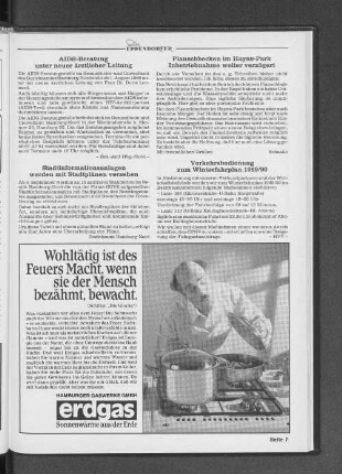 Verkehrsbedingungen zum Winterfahrplan 1989/90