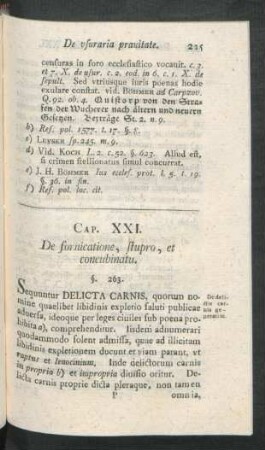 Cap. XXI. De fornicatione, stupro, et concubinatu