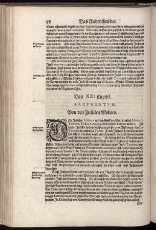 Das XXI. Capitel. Argumentum. Von den Insulen Moluco