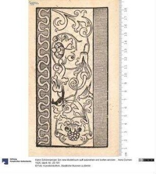Ein new Modelbuch auff außnehen vnd borten wircken ... Anno Domini 1526