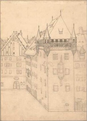 Hoffstadt, Friedrich; Kassette 2: Mappe II.5, Wohnhäuser (1123-1141) - Perspektive