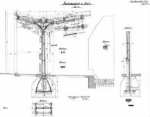 Schwäbisch Hall: Empf.-Gebäude Bst-Überdachung STA,Dach,Stahlkonstruktion,Details