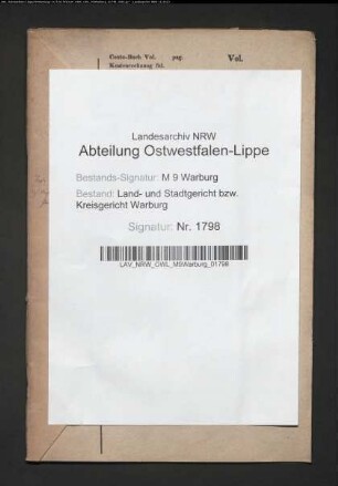 Erblasser: Goeke, (Witwe):