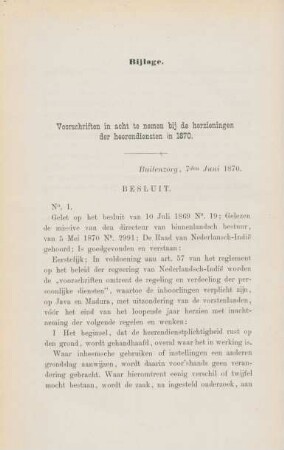 Bijlage. Voorschriften in acht te nemen bij de herzienigen der heerendiensten in 1870