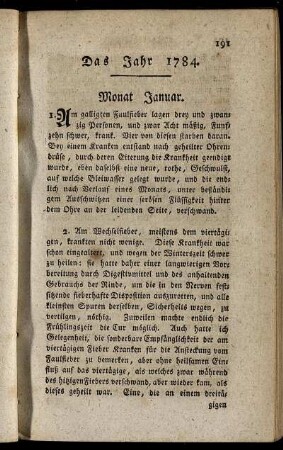 Das Jahr 1784.