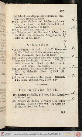 Das russische Reich (Nr. 563-581)