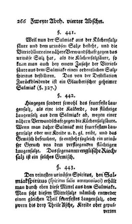 Zerlegung des Salmiaks; gemeiner und caustischer Salmiakspiritus (§§. 441-447)