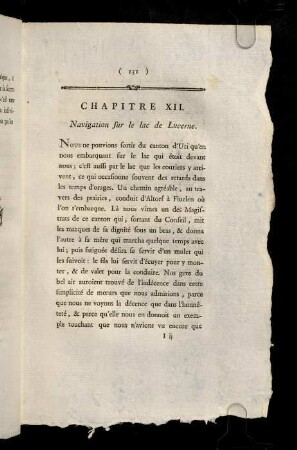131-162, Chapitre XII. Navigation sur le lac de Lucerne. Chapitre XIII. Nouvelle incursion dans les Alpes. De la ville & du lac de Thoun.