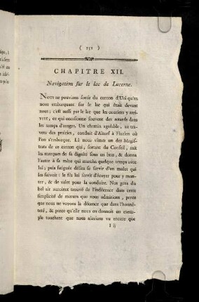 131-162, Chapitre XII. Navigation sur le lac de Lucerne. Chapitre XIII. Nouvelle incursion dans les Alpes. De la ville & du lac de Thoun.