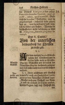 226-231, Das II. Capitel