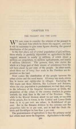 Chapter VII The peasant and the land