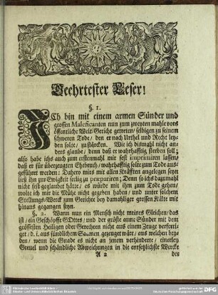 Geehrtester Leser!