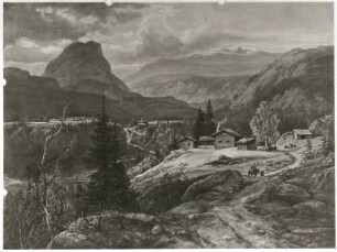 Dahl, Johann Christian Claussen. 1788-1857. Norwegische Berglandschaft. Öl