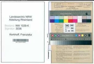 Entnazifizierung Franziska Kerkhoff , geb. 02.11.1922 (Lehrerin)