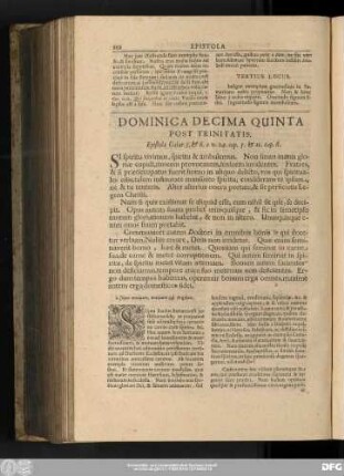 Dominica Decima Qunita Post Trinitatis. Epistola Galat. 5, & 6. a v. 24. cap. 5. & 11. cap. 6.