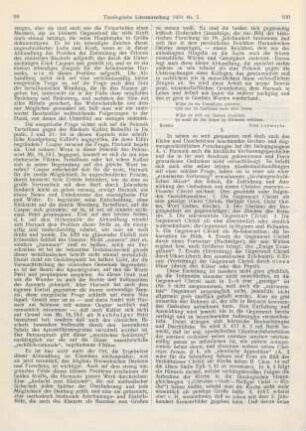 100-103 [Rezension] Harnack, Adolf von, Christus praesens - vicarius Christi