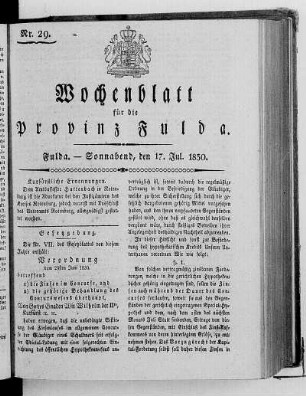 Nr. 29, Ausgabe vom 17. Juli 1830