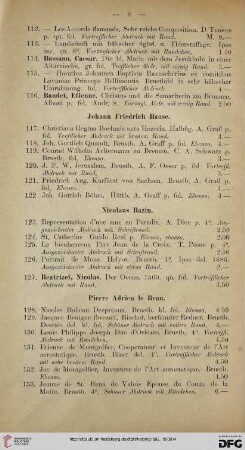 Nicolaus Bazin (Nr. 123-127)