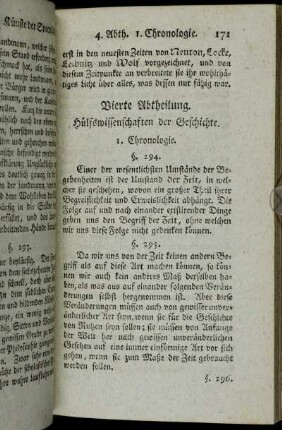 Vierte Abtheilung. Hülfswissenschaften der Geschichte.