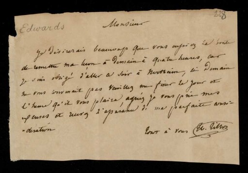 Briefe von [...] Edwards an Heinrich Ewald, Ohne Ort, Göttingen, Versailles, 1834 - 1836