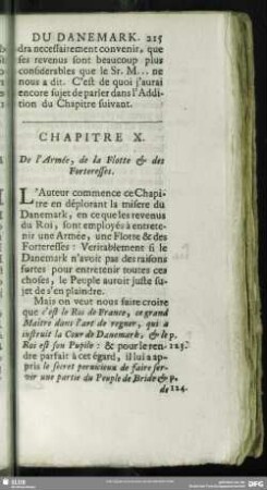 Chapitre X. De l´ Amrée, de la Flotte & des Forteresses