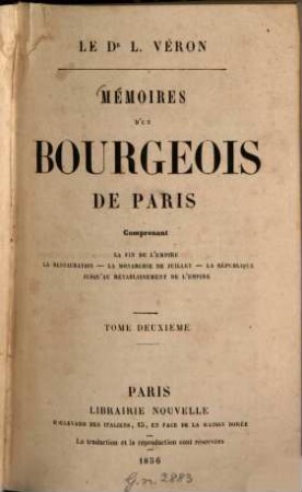 Mémoires d'un bourgeois de Paris, 2
