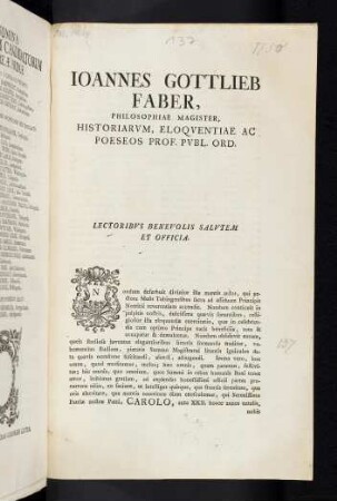 Ioannes Gottlieb Faber, ...